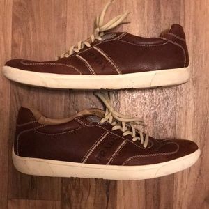 Prada Brown leather lace up sneaker. Size 13
